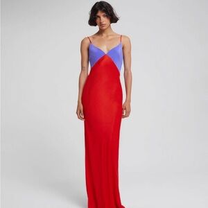 NWT Rat & Boa Vibrant Red and Purple Maxi Dress
